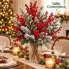 Christmas Decorative Branch Set 5PCS, Berry And Leaf Stems For Tree Vase And Holiday Decor - Multicolor - View 6