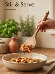 Multifunctional Non-Stick Kitchen Spatula, Suitable For Non-Stick Cookware, Frying Spatula, Slotted Spatula, Can Fry Eggs, Pancakes, Stir-Fry, Suitable For Home Kitchen, Hotel, Restaurant, Camping, Etc., Wooden Kitchen Utensils, Kitchen Supplies, Baking Accessories, Suitable For Frying Fish, French Toast, Omelets, Pancakes, Etc., Solves Flipping Problems - Maroon - View 5