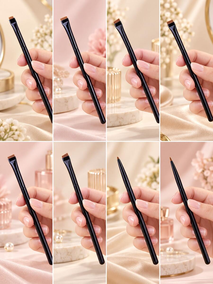 6pcs Eyeshadow Brush Set, Blending, Shading, Smudging And Detail Brushes, Soft Bristles For Precise Application, Suitable For Eyelid Crease, Lower Lash Line, Under Eye Details, Smoky Eyes And Daily Makeup Precise Eye Makeup Tools
