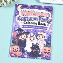 Children's Halloween Coloring Book, Cute Pumpkin, Ghost, Black Cat And ...