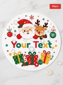 1/30/90/160pcs Customized Christmas Round Label Stickers: Support Customization, Personalized Text, Blessings, Patterns And Logos, Suitable For Christmas Gift Labels, Packaging Seals, Thank You Stickers, Holiday Decorations And Party Favors. Round Labels Fit Different Styles Of Christmas Packaging, Suitable For Christmas Gifts, Birthday Winter Parties, Holiday Events, Gift Exchanges And Party Decorations, Ideal Gifts For Family, Friends And Colleagues, - Multicolor - View 65