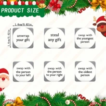 Christmas Gift Exchange Game Dice, Holiday Party Gift Decision Dice, Suitable For Family Gathering Christmas Interactive Game Props - Multicolor - View 7