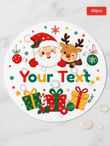1/30/90/160pcs Customized Christmas Round Label Stickers: Support Customization, Personalized Text, Blessings, Patterns And Logos, Suitable For Christmas Gift Labels, Packaging Seals, Thank You Stickers, Holiday Decorations And Party Favors. Round Labels Fit Different Styles Of Christmas Packaging, Suitable For Christmas Gifts, Birthday Winter Parties, Holiday Events, Gift Exchanges And Party Decorations, Ideal Gifts For Family, Friends And Colleagues, - Multicolor - View 59