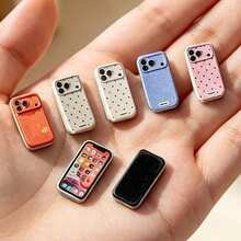 15pcs Mini Phone Model 1:12 Scale Collectible Miniature Phone Decor, Exquisite Details, Suitable For Miniature Landscape Decoration, House Model Decoration (Random Color And Style) - A - View 3
