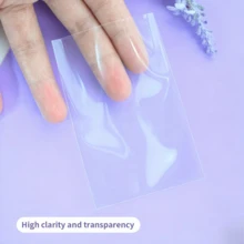 50pcs 56* Korean-Style High Transparency Card Sleeves, Suitable For 3-Inch Small Cards, Mini Cards, Kp Op Photo Cards And Star Album Protective Covers - Multicolor - View 2