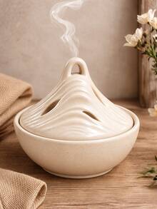 1pc Modern Minimalist Mountain-Shaped Incense Burner, Stone-Textured Desktop Home Decor, Suitable For Living Room And Home Display - Multicolor - View 2