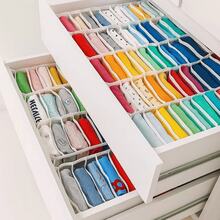 1pc 11-Compartment Foldable Underwear Storage Box, Portable Mesh Drawer Organizer Divider, Suitable For Home, Bedroom, Dormitory Wardrobe Drawer Socks And Underwear Organizer - Multicolor - View 3