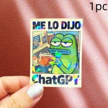 ME LO DIJO ChatGPT Sad Frog Retro Funny Poster, Interesting Study Room Decor Painting, Waterproof Vinyl Sticker - Durable Matte Surface, Self-Adhesive Bumper Sticker, Suitable For Cars, Windows, Laptops, Trucks, Water Bottles - Multi-Functional Durable Design, Car Sticker - one-size - View 10