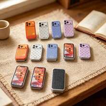 15pcs Mini Phone Model 1:12 Scale Collectible Miniature Phone Decor, Exquisite Details, Suitable For Miniature Landscape Decoration, House Model Decoration (Random Color And Style) - A - View 2