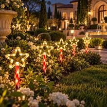 Glowing Solar Hollow Star-Shaped Path Light, Solar Ground Light, Warm Light, Suitable For Decorating Garden Paths, Flower Bed Edges And Patios - Star - View 6