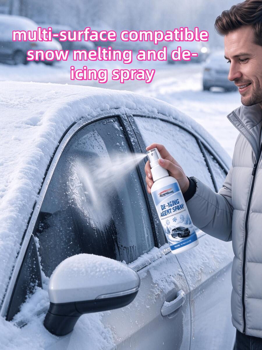 rayhong Snow And Ice Melting Spray, Ice Softening Multi-Surface Fine Mist Spray, Portable Car Spray, Weakens Ice And Snow Adhesion On Frozen Surfaces, Suitable For Car Windows, Rearview Mirrors, Locks, Glass And More, Essential Winter Car Accessory, Simplifies Winter Morning Window Cleaning, Gift For Family And Friends, Christmas Gift - A - View 1
