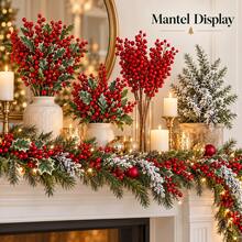 Christmas Decorative Branch Set 5PCS, Berry And Leaf Stems For Tree Vase And Holiday Decor - Multicolor - View 7