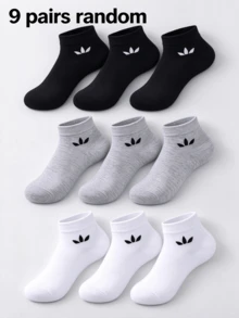9 Pairs Simple Versatile Women's Low Cut Ankle Socks, Solid Color, Soft Knit, Stretchy Cuff, Breathable Skin-Friendly, Casual Socks For Home Daily - Multicolor - View 9