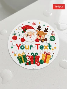 1/30/90/160pcs Customized Christmas Round Label Stickers: Support Customization, Personalized Text, Blessings, Patterns And Logos, Suitable For Christmas Gift Labels, Packaging Seals, Thank You Stickers, Holiday Decorations And Party Favors. Round Labels Fit Different Styles Of Christmas Packaging, Suitable For Christmas Gifts, Birthday Winter Parties, Holiday Events, Gift Exchanges And Party Decorations, Ideal Gifts For Family, Friends And Colleagues, - Multicolor - View 44
