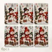 2pcs Christmas Kitchen Hand Towels, Christmas Tree, Snowflake & Gift Print Tea Towels, Holiday Kitchen Decor, Suitable For Kitchen, Bathroom, Toilet Home Decor In Winter, Christmas Gift Set - Multicolor - View 8