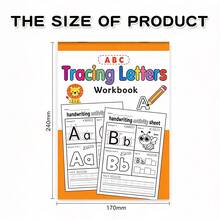 26 Uppercase & Lowercase English Letters Tracing Workbook, Pen Control Practice Copybook, Handwriting Tracing & Coloring Cognitive Book, Early Learning English Exercise Book For Kids Ages 3-6, Preschool Primary School Supplies - Multicolor - View 8