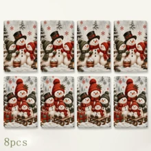 2pcs Christmas Kitchen Hand Towels, Christmas Tree, Snowflake & Gift Print Tea Towels, Holiday Kitchen Decor, Suitable For Kitchen, Bathroom, Toilet Home Decor In Winter, Christmas Gift Set - Multicolor - View 11