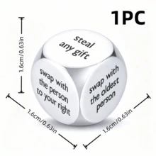 Christmas Gift Exchange Game Dice, Holiday Party Gift Decision Dice, Suitable For Family Gathering Christmas Interactive Game Props - Multicolor - View 9