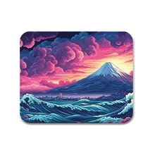 Volcano Wave Cloud Pattern Gaming Mouse Pad, Non-Slip Rubber Desk Mat, Smooth Sliding Surface, Suitable For PC Laptop Office Home, Natural Abstract Art Decor, Back To School Supplies - A - View 15