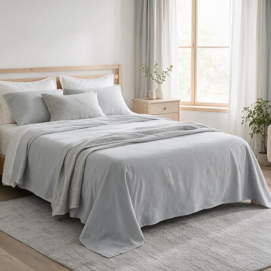 Flat Sheet Comfort Wrinkle-Free Flat Sheet, All Sizes, All Colors - Grey - View 1