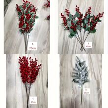 Christmas Decorative Branch Set 5PCS, Berry And Leaf Stems For Tree Vase And Holiday Decor - Multicolor - View 12