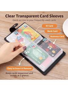 Men Women RFID Blocking Card Holder, Large Capacity Multi Slots Bank Card Wallet, ID & Business Card Storage Case - Multicolor - View 4