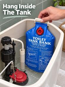 2pcs Toilet Tank Water Saver, Saves Approximately 95oz Of Water Per Flush, Effectively Reduces Toilet Water Usage - Multiple Styles - View 8