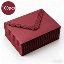 10pcs White Lace Envelopes 2026 Newest Ins Healing Style Horizontal Rectangular Delicate Hollow Lace V-Shaped Scalloped Edge Embossed Letter Storage Packaging Wedding Invitation Valentine's Day Confession Daily Handwritten Letter Holiday Greeting Card Scene Universal Envelopes - View 14