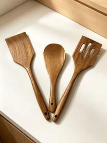 Multifunctional Non-Stick Kitchen Spatula, Suitable For Non-Stick Cookware, Frying Spatula, Slotted Spatula, Can Fry Eggs, Pancakes, Stir-Fry, Suitable For Home Kitchen, Hotel, Restaurant, Camping, Etc., Wooden Kitchen Utensils, Kitchen Supplies, Baking Accessories, Suitable For Frying Fish, French Toast, Omelets, Pancakes, Etc., Solves Flipping Problems - Maroon - View 9