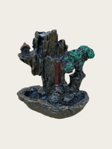 1pc Landscape Waterfall Backflow Incense Burner, Ceramic/Resin Zen Meditation Decor, Chinese Style Incense Cone Holder, Suitable For Home Living Room And Tea Room, Unique Housewarming Gift And Yoga Gift - 1pc - View 10