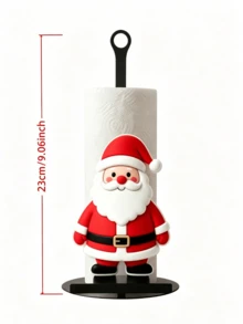 1pc Christmas Decor Kitchen Paper Towel Holder - Desktop Roll Holder, Fun Santa Design, Suitable For Kitchen, Bathroom, Living Room And Dining Room, Decorative Ornament To Create Cozy Christmas Atmosphere, Christmas Gift, Holiday Supplies - Multicolor - View 6