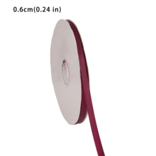 Purple Red Single-Faced Satin Ribbon 10 Yards (0.6/1.0/1.5/2.0/2.5/4.0cm) Suitable For Gift Boxes, Bouquets, Hairbands And Dress Ties Decoration, With Paper Spool For Easy Storage - Purplish-red - View 12