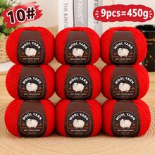 CHARM ELVES 9pcs Medium Thick 290 Type Wool Yarn, Multi-Color Options, First Choice For Handmade Knitting DIY Material Kit, Suitable For Knitting Sweaters, Hats, Gloves, Scarves And Other Clothing And Handicrafts - 9pcs/450g - View 12