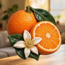 Orange Slice And Blossom Fridge Magnet For Cheerful Citrus Kitchen Moments For All Metal Surfaces Throughout The Home - I - View 6