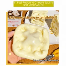 Mainan Remas Isi Keju dengan Daya Pantul Cepat, Mainan Penghilang Stres Bola Keju Persegi, Tekstur Roti Realistis, Cangkang TPR dengan Daya Pantul Cepat, Mainan Pereda Stres, Hadiah Sempurna untuk Ulang Tahun, Natal, Halloween, Paskah - MultiWarna - View 5
