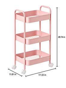 1. Kệ lưu trữ kim loại nhiều tầng nhỏ gọn và phong cách, trang bị 4 bánh xe di chuyển linh hoạt và tiện lợi, phù hợp cho nhà ở, salon, phòng tắm, nhà bếp, văn phòng/studio, phòng trẻ em và ký túc xá. Đặc biệt thích hợp làm quà tặng tân gia, sinh nhật, Giáng sinh và tiệc mừng em bé (thiết kế dễ thương và phong cách, hoàn hảo cho ngôi nhà mới). - Nhiều màu - Xem 6