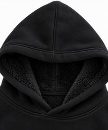 Men Hoodie Co-Ords - Black - View 4