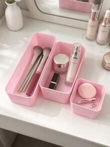 Kotak Organizer Laci yang Dapat Disesuaikan, Kompartemen Penyimpanan Kosmetik yang Terbagi, Baki Organizer Lipstik dan Kuas Makeup untuk Meja Rias, Baki Penyimpanan Barang Kecil di Meja Kerja - MultiWarna - View 7