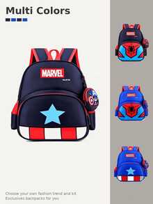 Disney Spider-Man Pattern Women's Fashion Casual Backpack, With Mini Coin Purse, Large Capacity Multi-Pocket Daily Bag, Adjustable Shoulder Strap Lightweight Shoulder Bag, Suitable For Daily Commute, Party, Travel, Outdoor Hiking, Commute Storage - Multicolor - View 3