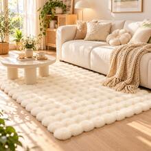 1pc Soft & Fluffy Faux Rabbit Fur Rug, Plush Comfortable Carpet, Minimalist & Elegant, Suitable For Sofa Cushion, Chair Seat, Bedroom Bedside, Living Room & Bedroom Home Decor, Best For Winter Home Decoration, Applicable For Living Room, Bedroom, Bedside, Sofa, Closet Christmas Decor Kitchen Rug - Beige - View 7
