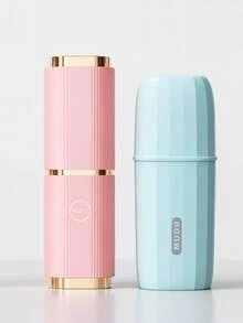 1pc Portable Travel Toothbrush Holder With Letter Pattern - Putih - View 15
