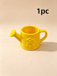 Creative Watering Can Shaped Small Flower Pot, Embossed Floral Cute Succulent Planter, Desktop Mini Potted Plant Decor Ornament, Balcony Indoor Greenery Small Flower Vase - Watering Can and Flower Pot - View 10