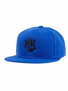 1pc Men's Geometric Pattern Embroidered Hip Hop Hat, Outdoor Adjustable Sun Protection Casual Cap, Spring/Autumn - Red - View 5