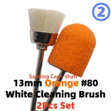 2Pcs Nail Drill Bit Set, 13mm #80 Sanding Cap With Mandrel Shaft And Cleaning Brush, Manicure Nail Polishing Accessories - Multicolor - View 10
