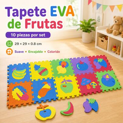 Tapete fomi bebé abecedario mayúsculas, 26 piezas EVA 29x29cm, grosor 1cm. Acolchado impermeable, fácil limpieza, para cuarto infantil, estimulación temprana y picnic.