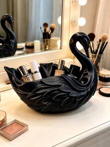 Swan Shaped Storage Tray, Suitable For Entryway Keys, Desk Decor Or Jewelry Storage (Rings, Earrings, Necklaces), Perfect For Vanity Accessory Storage Or Fashionable Bathroom Countertop Decor, Suitable For Living Room, Bedroom And Office - Multicolor - View 12