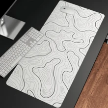 Black & White Line Pattern Extra Large Mouse Pad, Gaming Desk Mat, Large Keyboard Pad, Washable, Rubber Non-Slip Bottom, Gift Mouse Pad, Desktop Protector, Study Desk Mat, Multiple Sizes Available, Computer Keyboard Pad, Laptop Pad - View 11