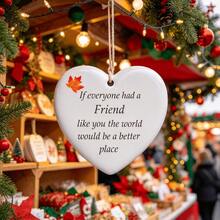 1pc New Friendship Hanging Ornament, 2D Flat Friendship Pendant, Wind Chime Decoration, Suitable For Christmas Tree Decoration And Year-Round Home Decor, Perfect Gift For Friends, Meaningful Keepsake, Flat Hanging Ornament - Multicolor - View 3