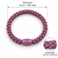 12pcs Braided Hair Ties For Women & Girls, Multi-Color Elastic Ponytail Holders, Stylish Hair Accessories For Daily Wear - Multicolor - View 2