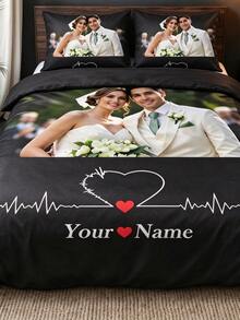 1 Customized Bedspread (Without Core), Breathable And Personalized, With Customizable Names/Text, Suitable For Bedroom Home Decor Gifts, All Seasons Applicable - Multi-color 11 - View 6